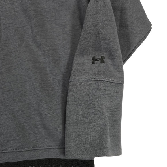 Under Armour Womens Project Rock Sweatshirt Charged Cotton Fleece Crew Gray XL - Picture 4 of 12